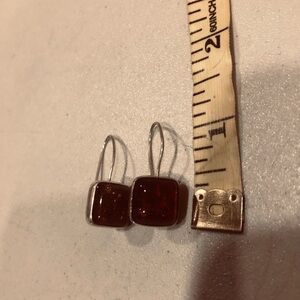 Sterling & amber earrings
